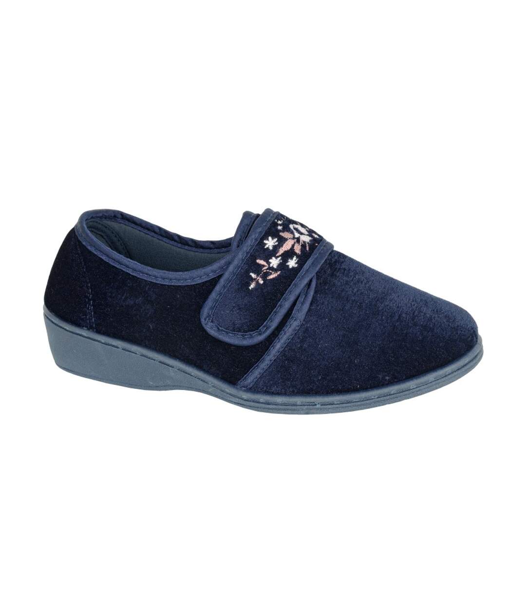 Chaussons Coupe Large Elsie Femme Bleu Marine Sleepers-1
