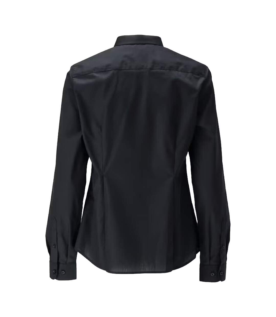 Womens/ladies Frontline Poplin Shirt Deep Black Mascot-2