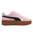 Womens/ladies Club Era Ii Suede Platform Trainers Pink Navy Gum Puma-1