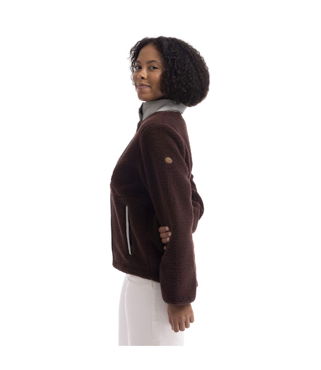 Womens/ladies Yuill Fleece Jacket Mocha Trespass-4