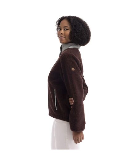 Womens/ladies Yuill Fleece Jacket Mocha Trespass