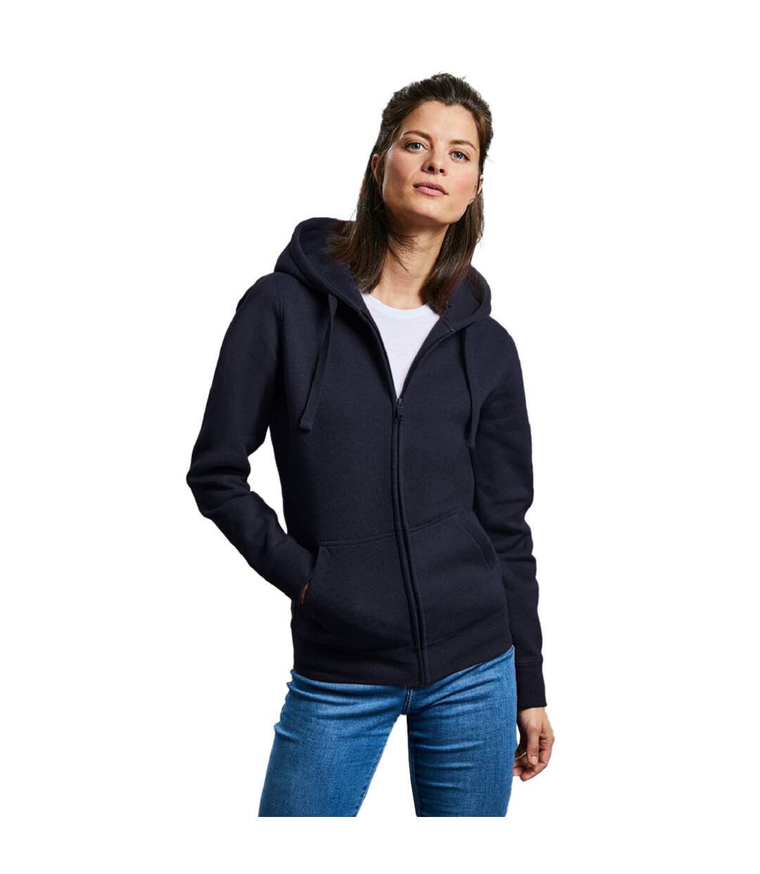 Veste à capuche authentic femme bleu indigo chiné Russell