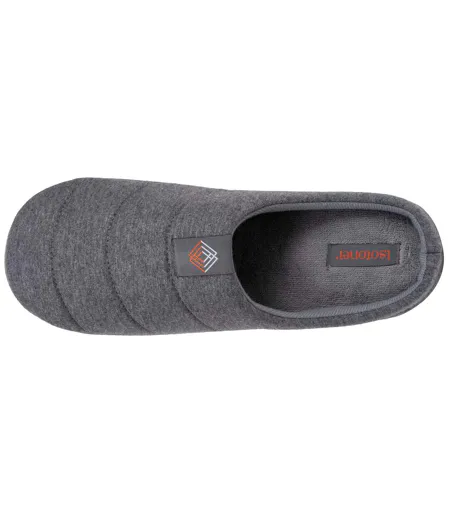 Isotoner Chaussons extra-light Mules homme jersey, semelle gomme antidérapante