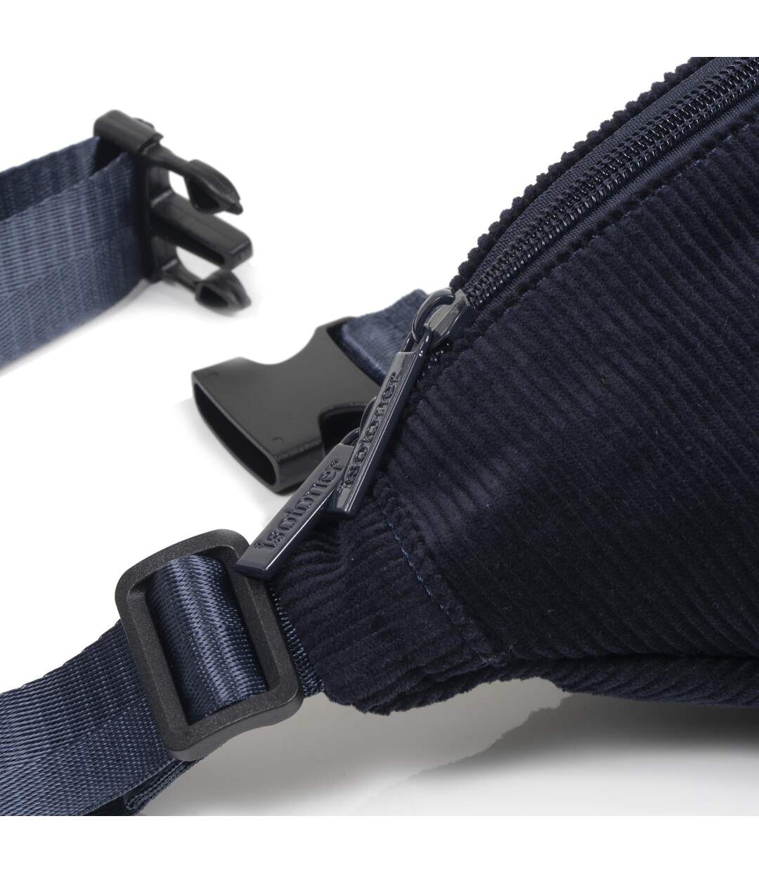 Isotoner banane mixte adulte velours côtelé marine avec bandoulière ajustable-3