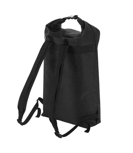 Icon roll-top backpack one size black Bagbase