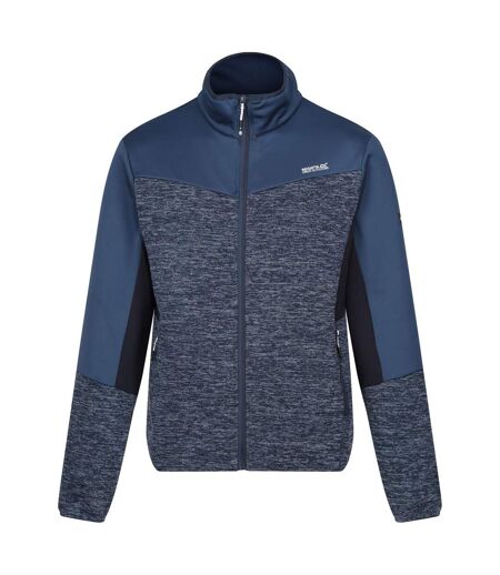 Mens coladane vi marl full zip fleece jacket moonlight denim/moonlight denim marl Regatta