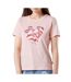T-shirt Rose Femme Converse Valentine's Day Heart