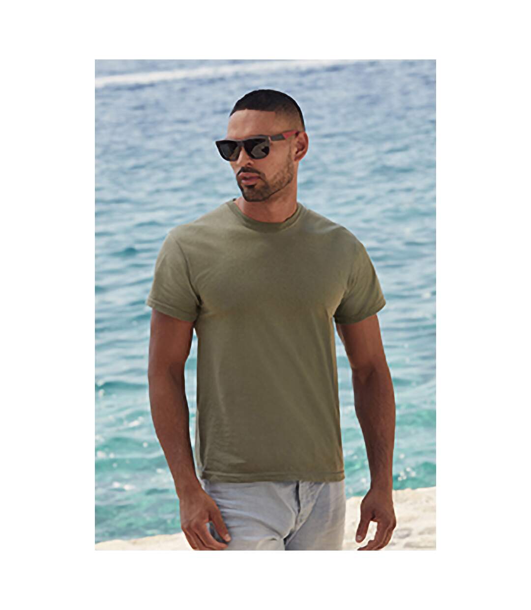 T-shirt à manches courtes homme vert olive Universal Textiles