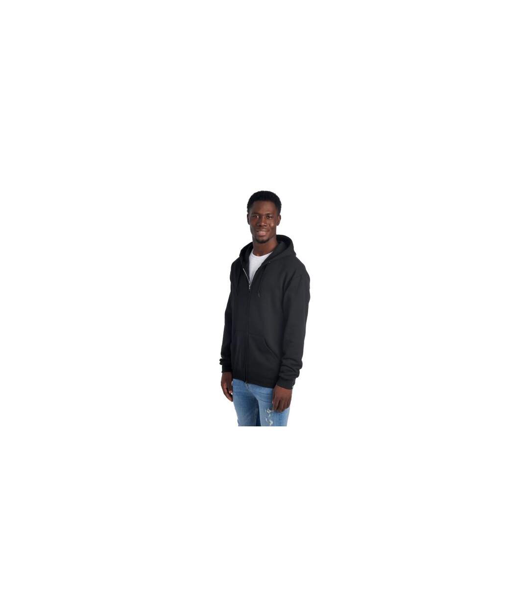 Unisex Adult Nublend Full Zip Hoodie Black Jerzees-1