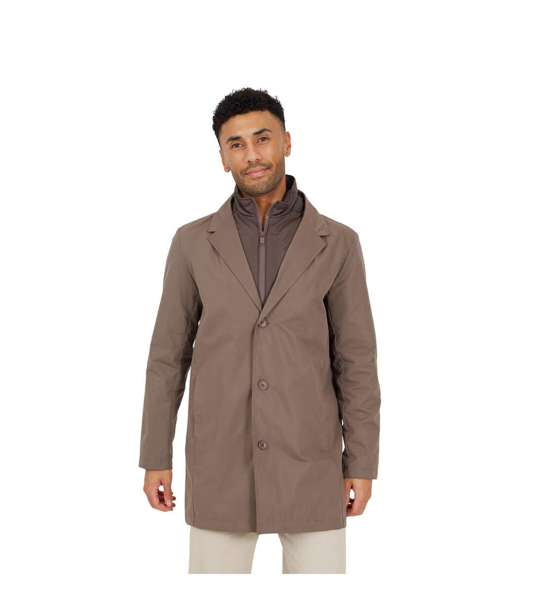 Pardessus Homme Marron Brave Soul-2