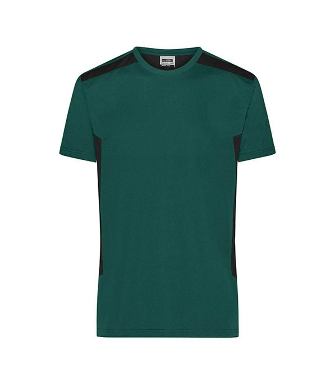 T-shirt Workwear Strong Homme Vert Foncé Noir James And Nicholson-1