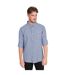 Mens Checkerboard Button-down Shirt Blue Check Trespass-4