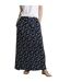 Womens/ladies medivet floral jersey maxi skirt navy blue Weird Fish-3