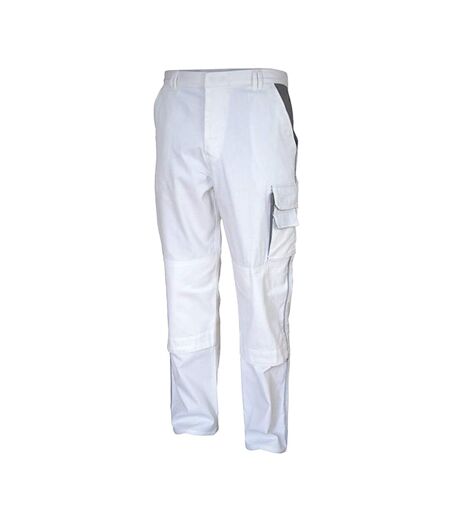 Pantalon Homme Blanc Gris Carson Contrast