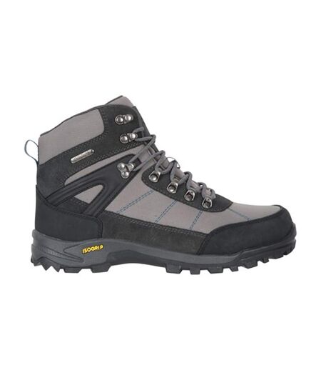 Mountain Warehouse Mens Storm Extreme Suede Waterproof Hiking Boots (Dark Grey) - UTMW1414
