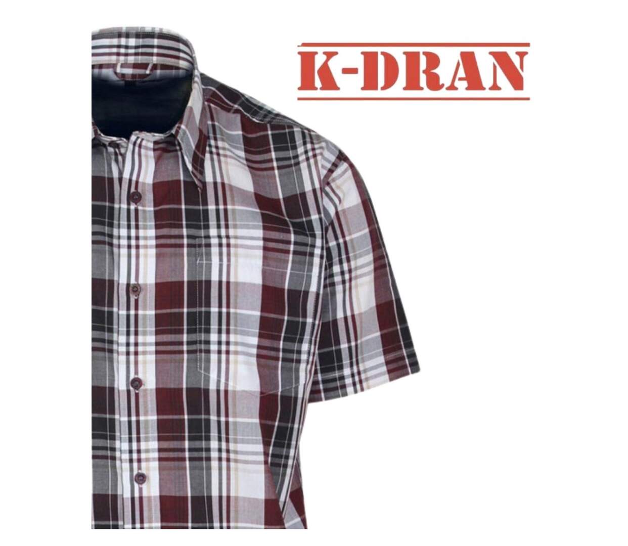 K-DRAN TOCADE9 - Chemisettes manches courtes Bordeaux pour homme : confort et style infroissable-4