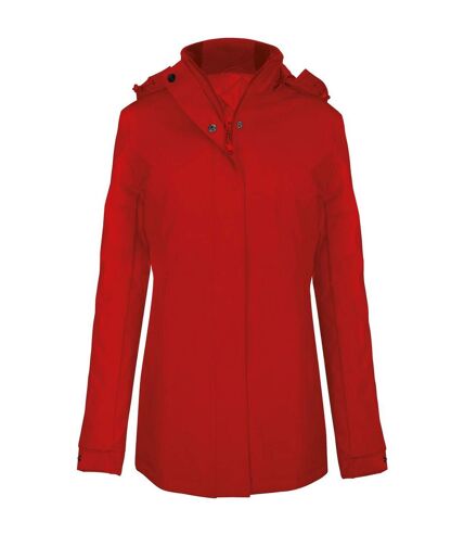 Kariban Womens/Ladies Parka Jacket (Red)