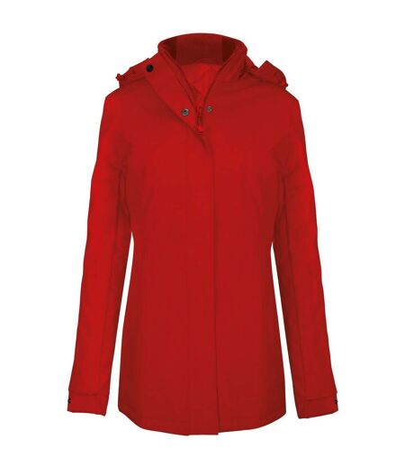 Kariban Womens/Ladies Parka Jacket (Red)