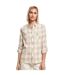 Chemisier Motif/style À Carreaux Femme Sable Blanc Taupe Clair Urban Classics-3