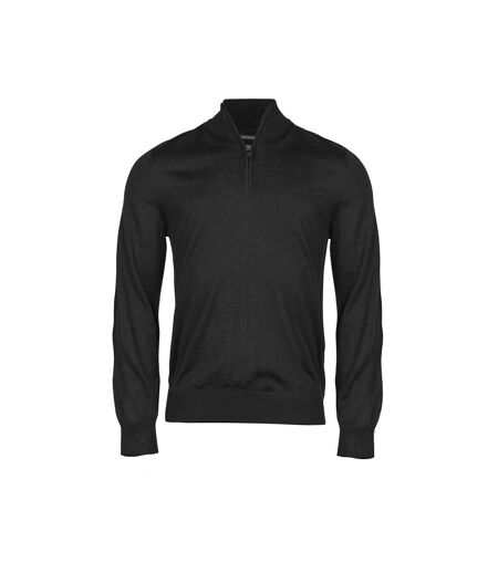 Tee Jays Mens Half Zip Sweatshirt (Black) - UTPC6826