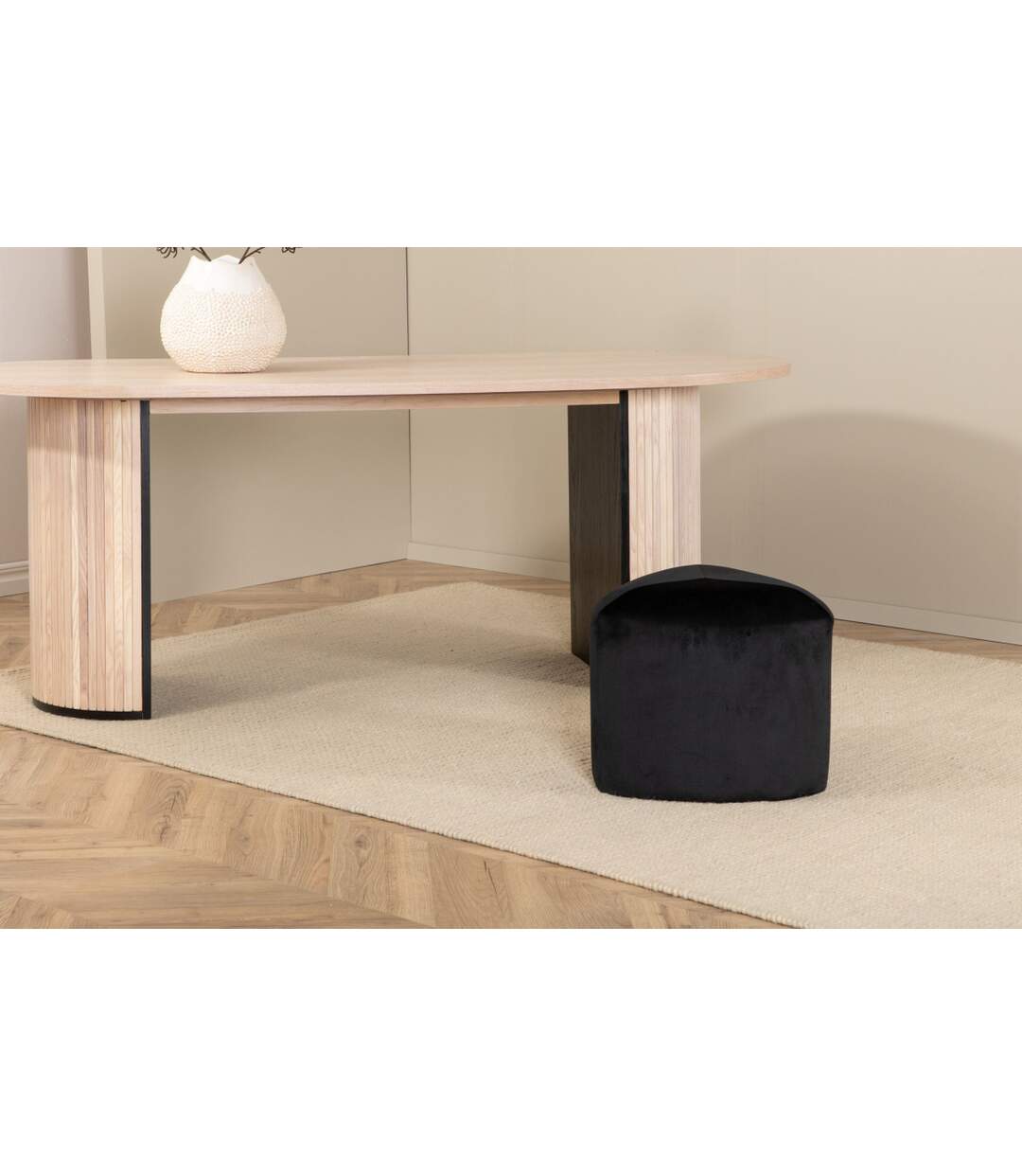 Tapis Tressé en Laine Marta 250x350cm Naturel-3