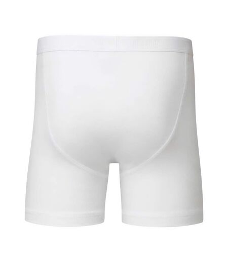 Pack of 2  Mens classic plain boxer shorts  white Fruit of the Loom