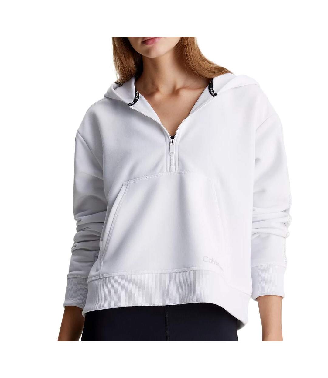 Sweat à Capuche Blanc Femme Calvin Klein 00GWS4W342 - L-1