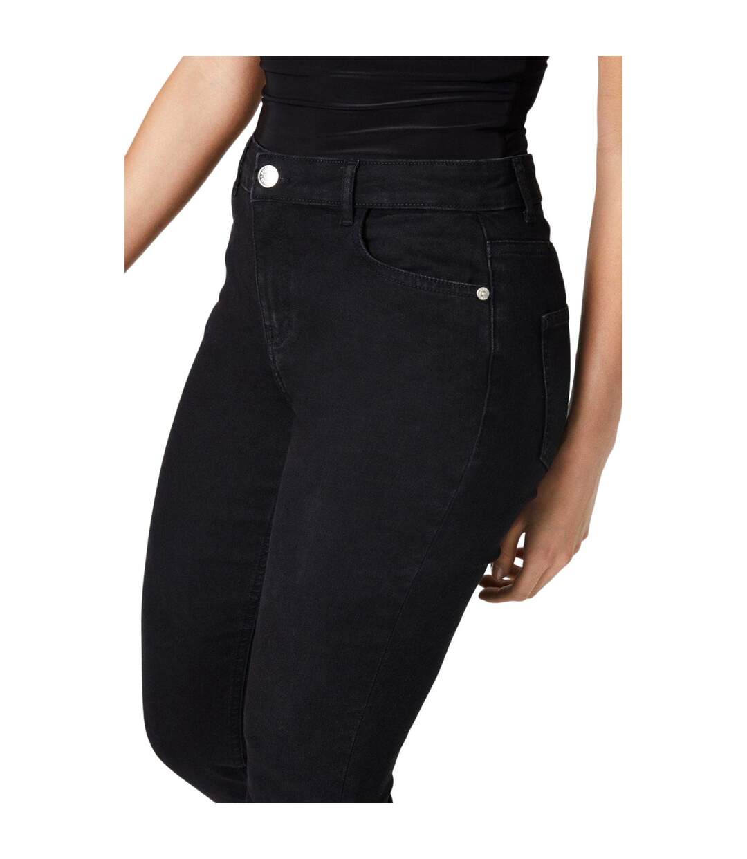 Womens/ladies Stretch Petite Slim Jeans Black Dorothy Perkins-4