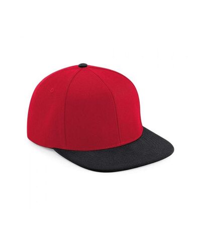 Beechfield Unisex Adult Snapback Cap (Red/Black)