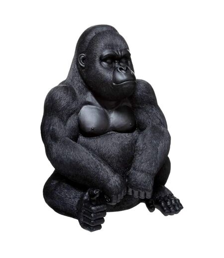 Statue Déco Gorille Assis 46cm Noir