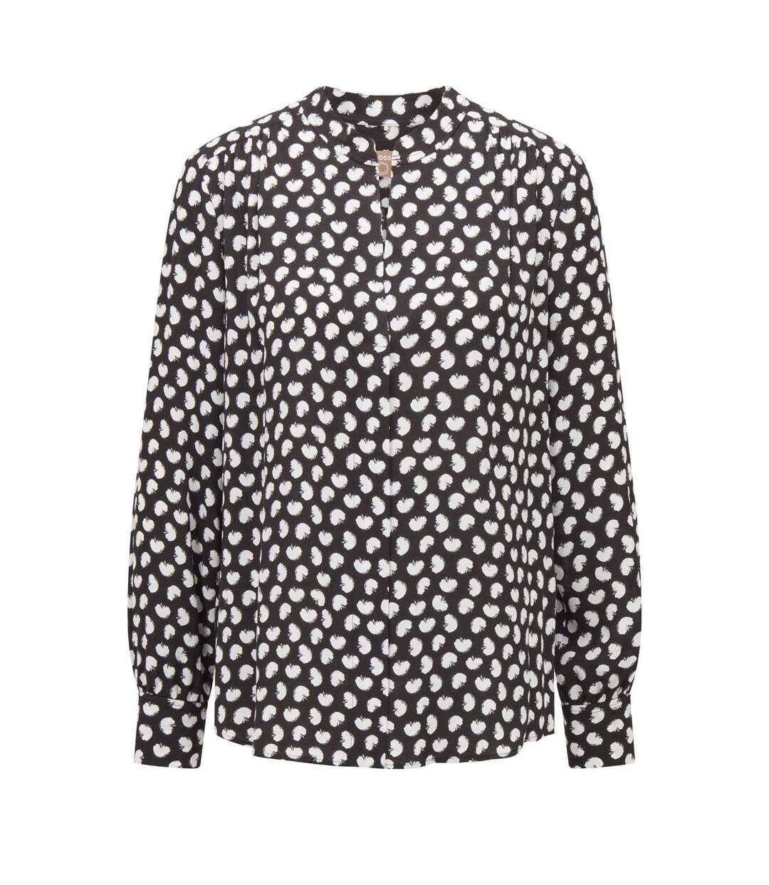 Womens/ladies Banora17 Blouse Black White Hugo Boss-1