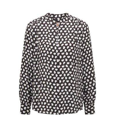 Womens/ladies Banora17 Blouse Black White Hugo Boss