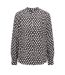 Womens/ladies Banora17 Blouse Black White Hugo Boss-1