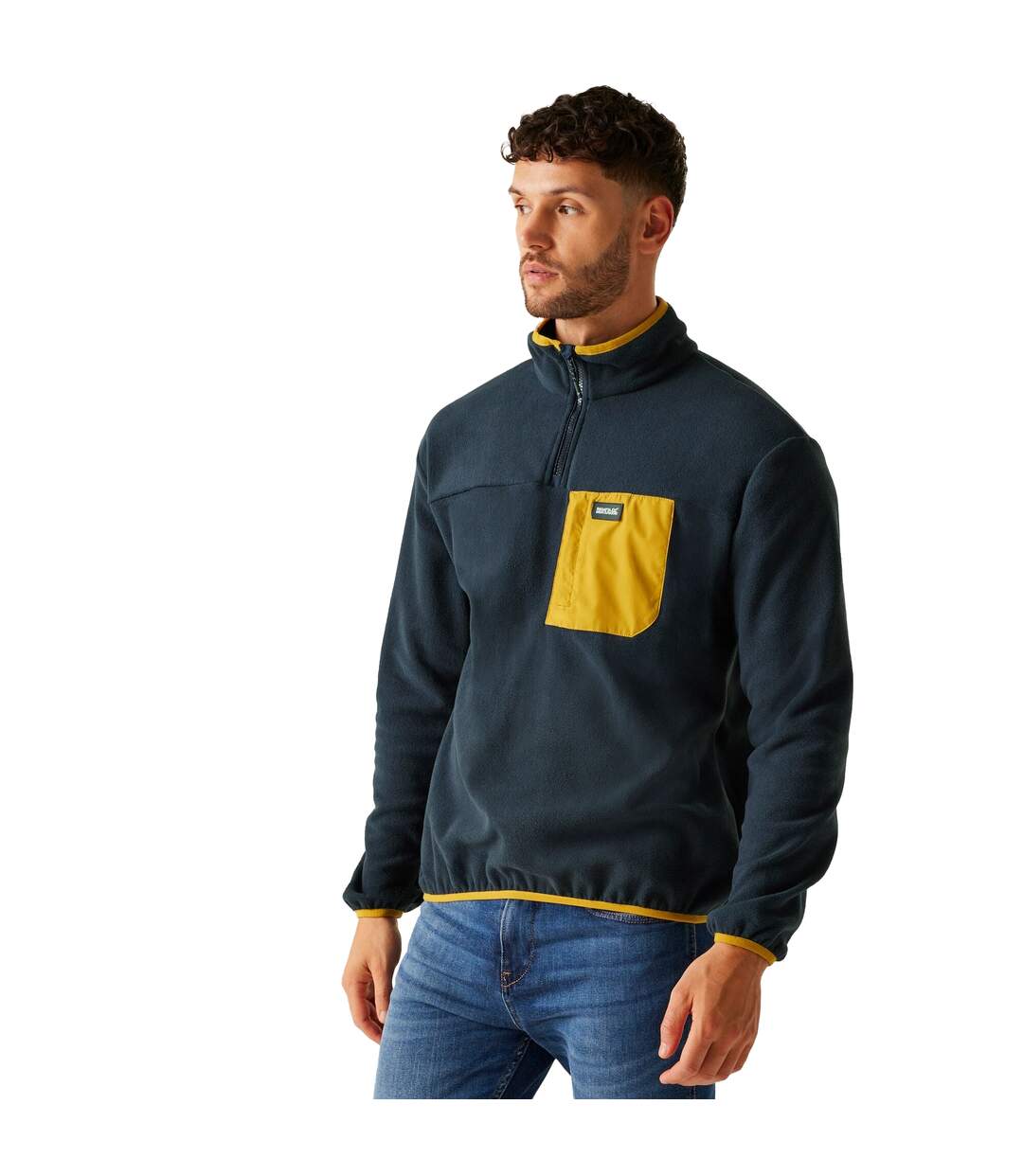Haut Polaire Frankie Homme Bleu Marine Moutarde Regatta-1
