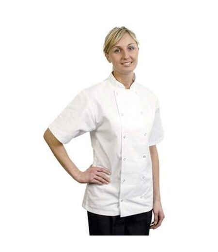 BonChef Adults Danny Short Sleeved Chef Jacket (White)