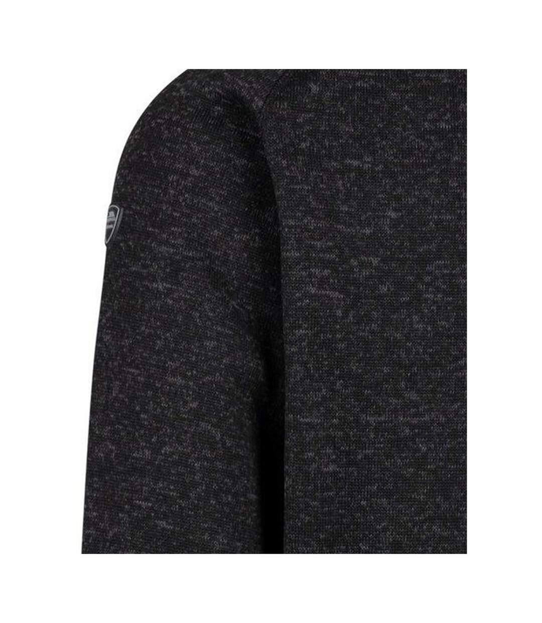 Mens Corsham Marl Half Zip Fleece Top Black Trespass-4