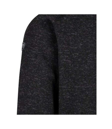 Mens Corsham Marl Half Zip Fleece Top Black Trespass