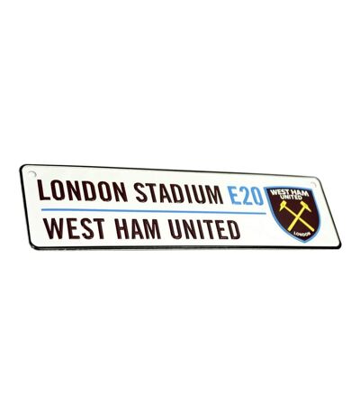 West Ham United FC - Plaque (Blanc / noir) (Taille unique) - UTBS1472