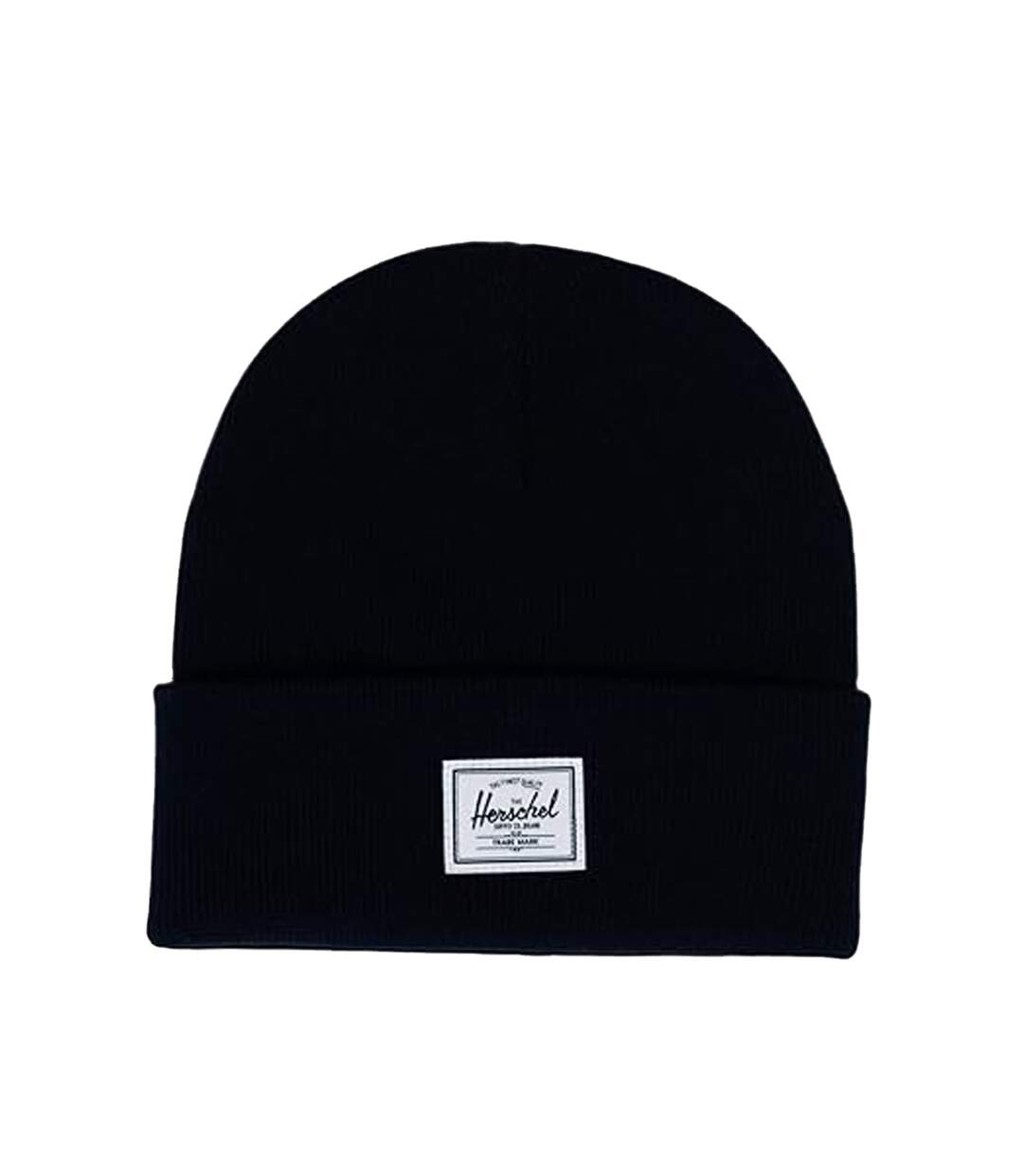 Elmer ribbed beanie solid black Herschel-1
