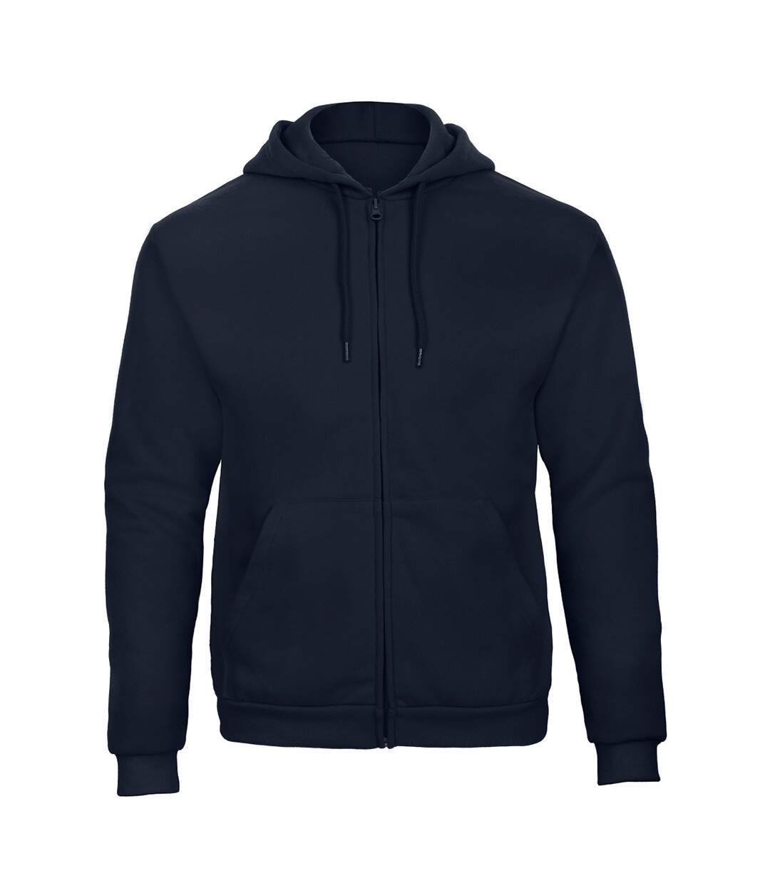 Sweat à capuche et fermeture zippée adulte unisexe bleu marine B&C-1