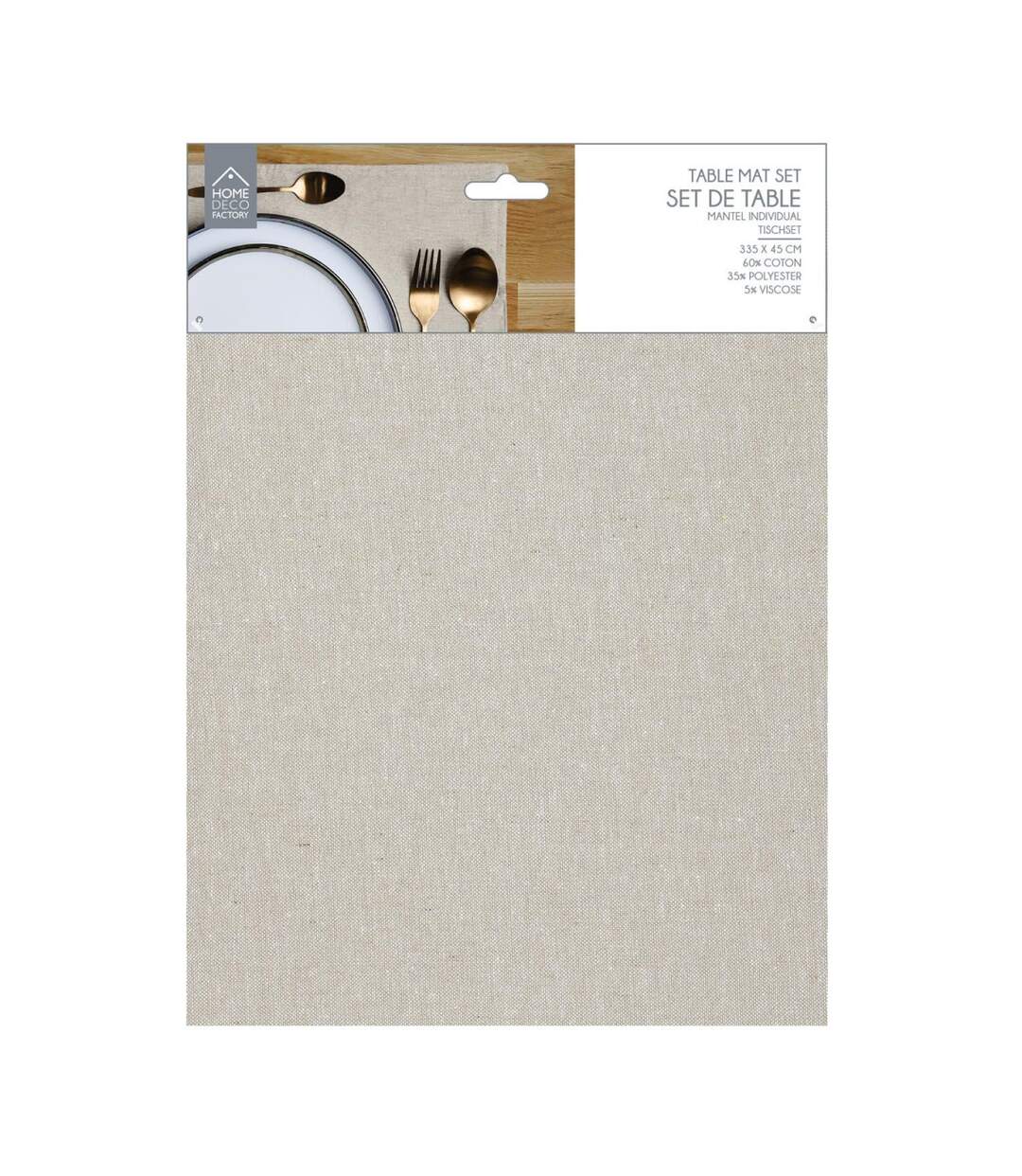 Set de Table Déco Lunabel 33x45cm Beige-2