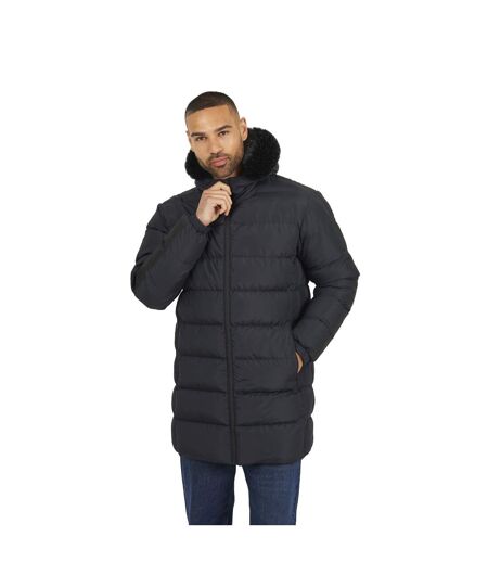 Doudoune Matelassée Motif/style À Capuche Homme Noir Brave Soul