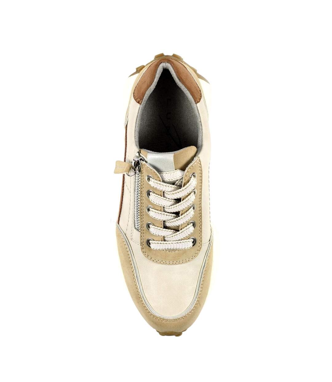 Baskets calvin femme beige Lunar-4