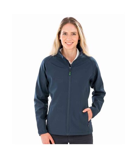 Result Genuine Recycled Womens/Ladies Printable Soft Shell Jacket (Navy) - UTPC4293