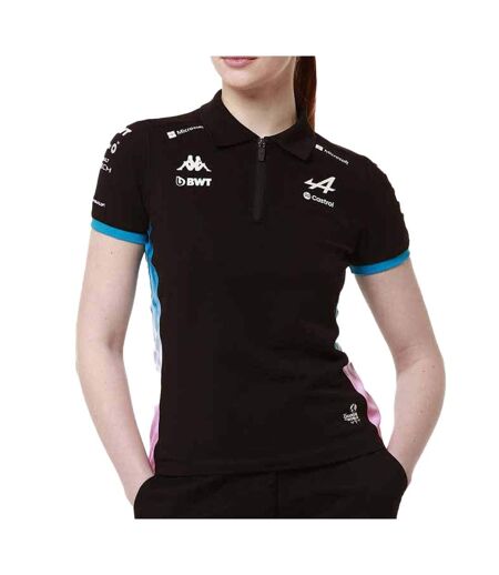 Polo noir/turquoise femme kappa adrew - xxl