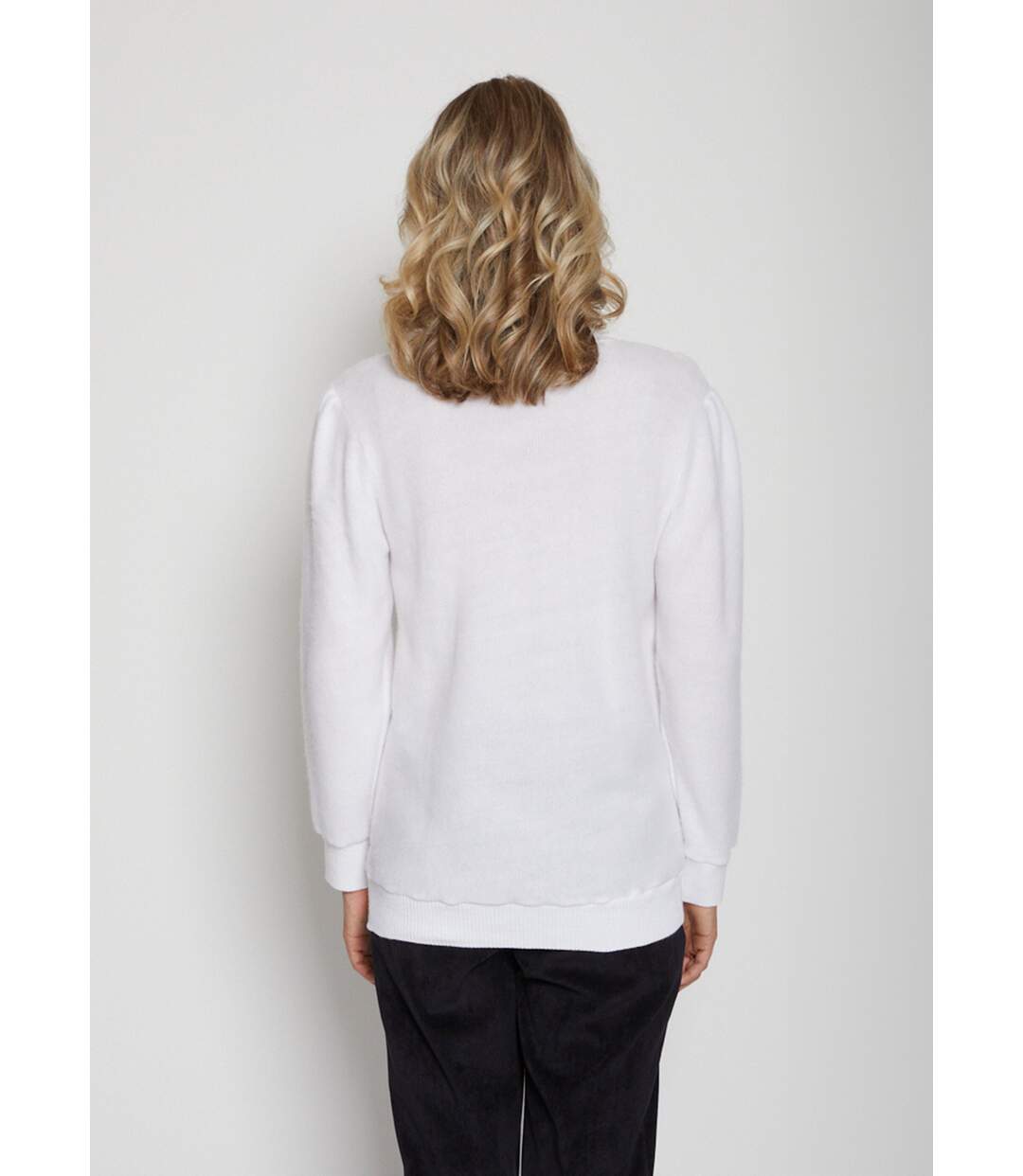 Pull doux scintillant col rond-2