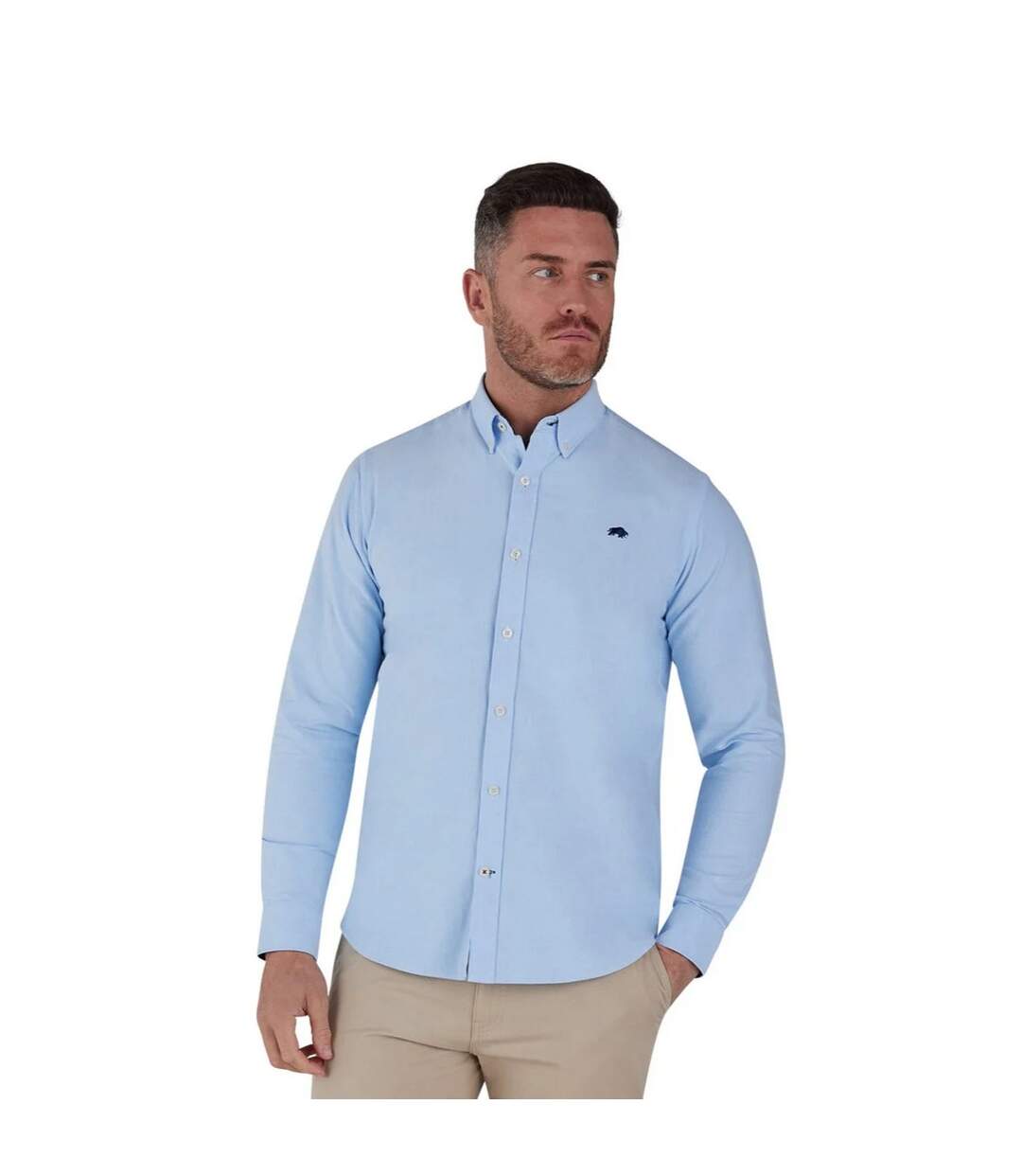 Chemise homme bleu ciel Raging Bull-4