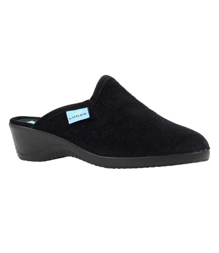 Chaussons Mules Audrey Femme Noir Lunar