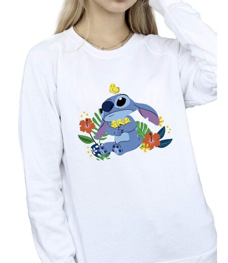 Disney Sweatshirt Lilo & Stitch Birds - Femmes/Ladies (Blanc) - UTBI22923