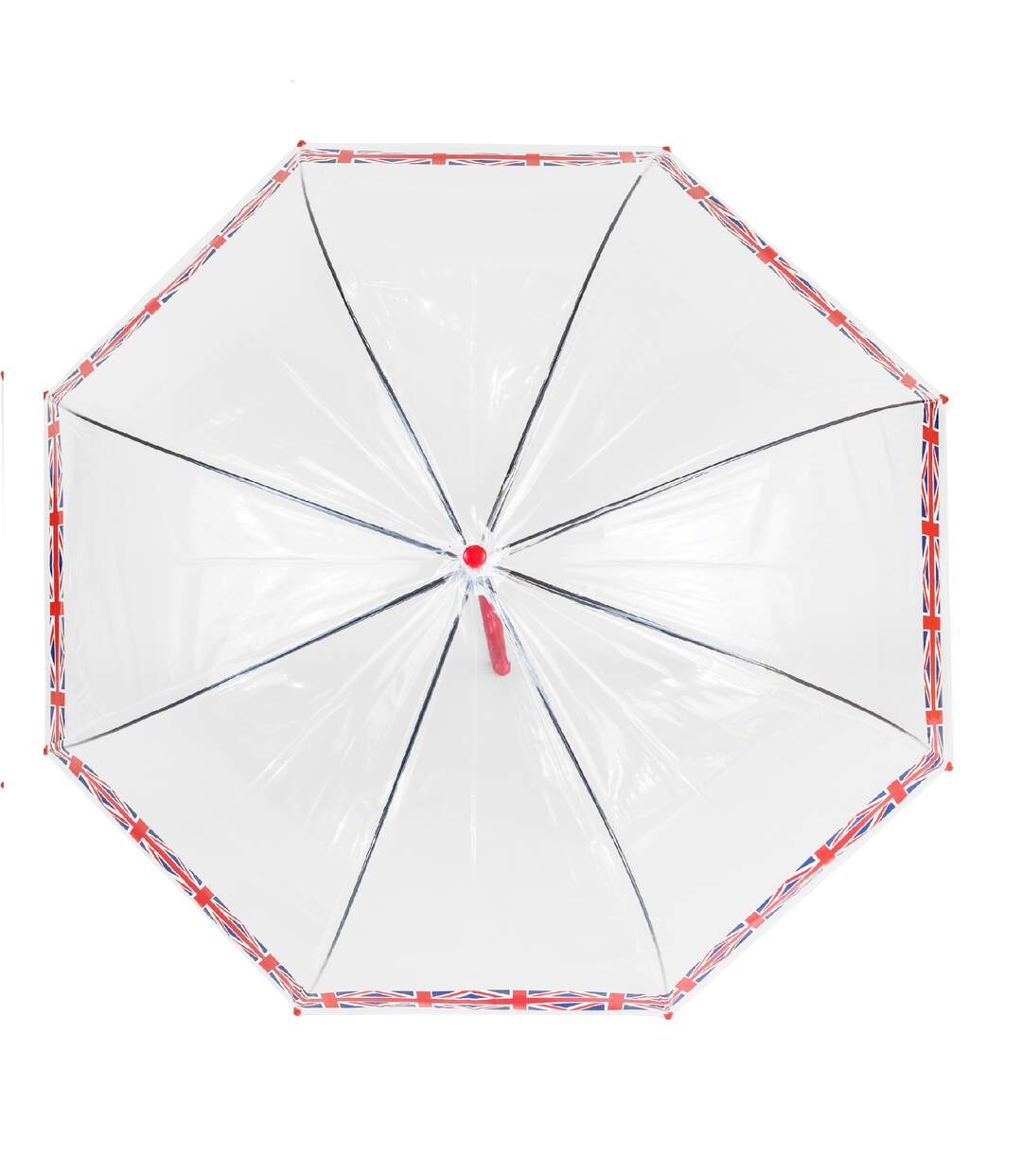 Parapluie en dôme taille unique transparent / rouge X-brella-2